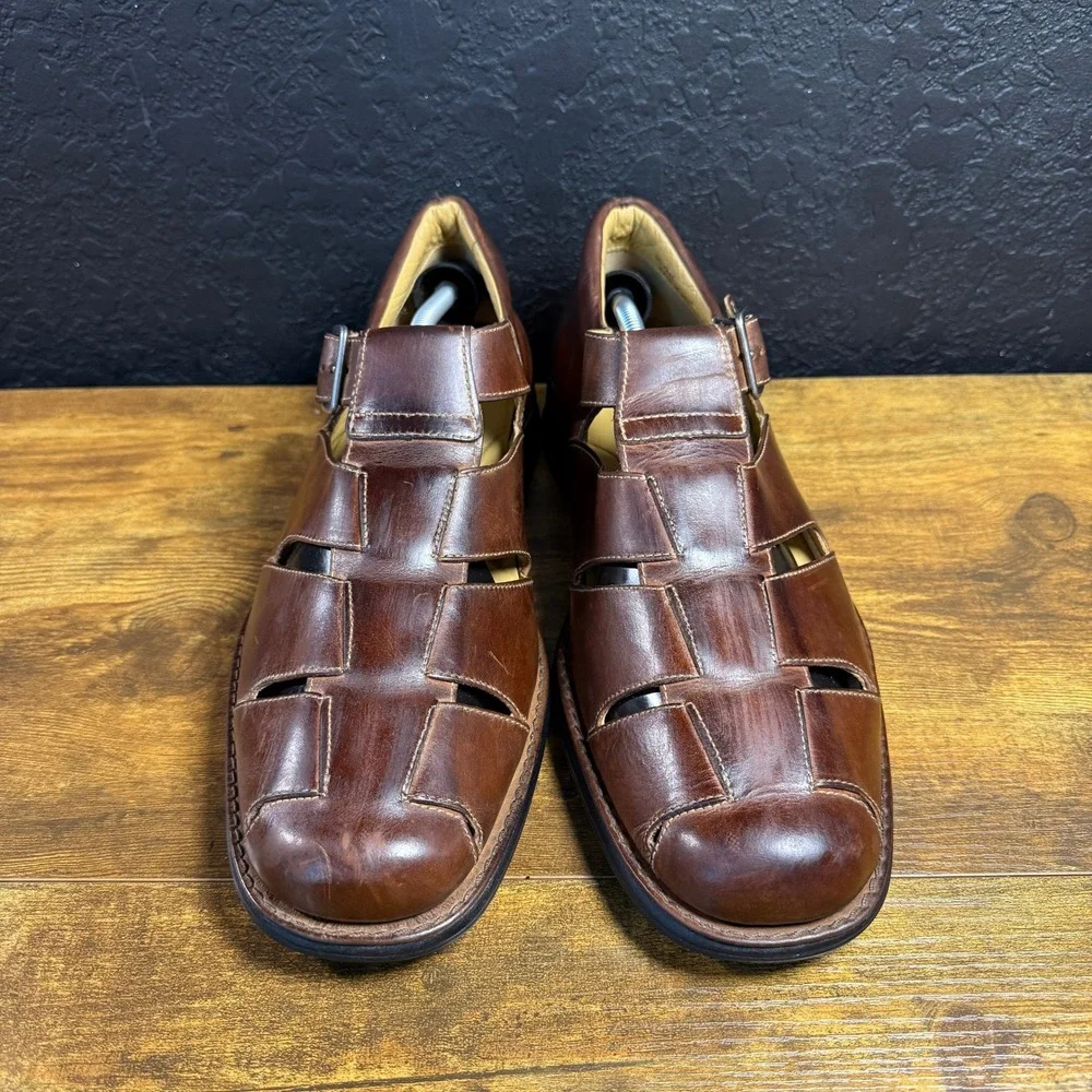 Johnston & Murphy Fisherman 20-7246 Brown Leather Sandals Mens 11.5 M